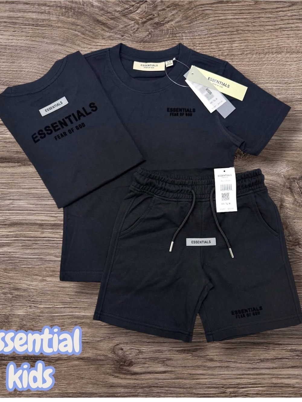 ESSENTIALS Fear of God Kids Tee & Shorts Set